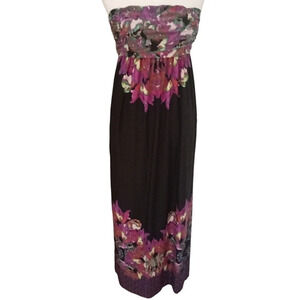 Soma Shirred Bandeau Sleeveless Convertible Maxi Dress in Iconic Size Medium NWT